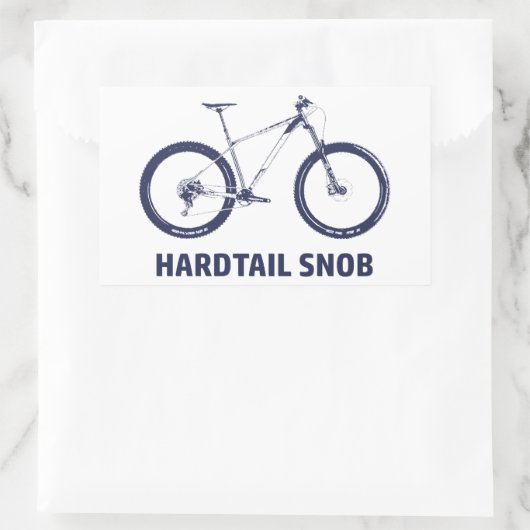 Hardtail Snob Rechteckiger Aufkleber (Tasche)