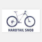 Hardtail Snob Rechteckiger Aufkleber (Vorderseite)