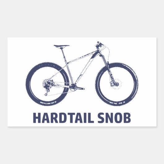 Hardtail Snob Rechteckiger Aufkleber (Vorderseite)