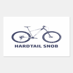 Hardtail Snob Rechteckiger Aufkleber