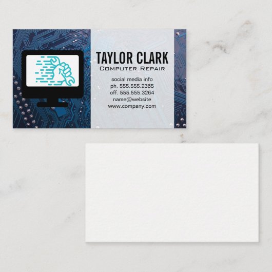 Hardware Electronics | Hand-Schlüssel Visitenkarte (Vorne/Hinten)