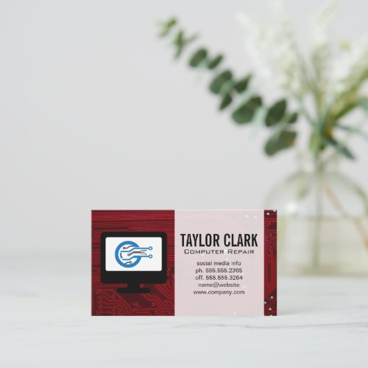 Hardware Electronics | IT Repair Visitenkarte (Stehend Vorderseite)