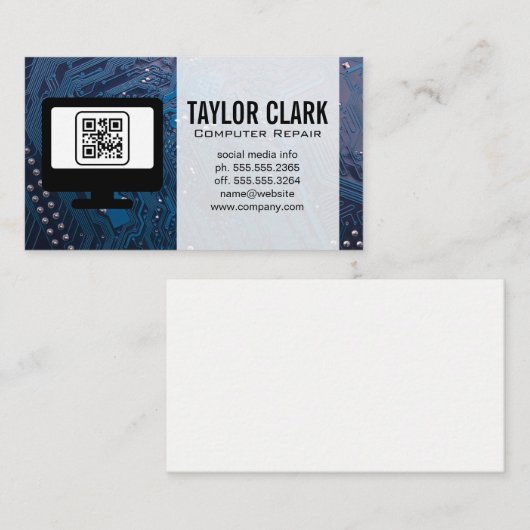 Hardware Electronics | QR-Code Visitenkarte (Vorne/Hinten)