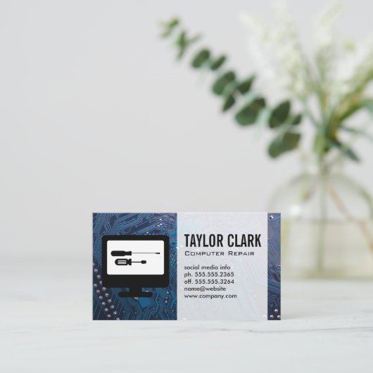 Hardware Electronics Visitenkarte (Stehend Vorderseite)