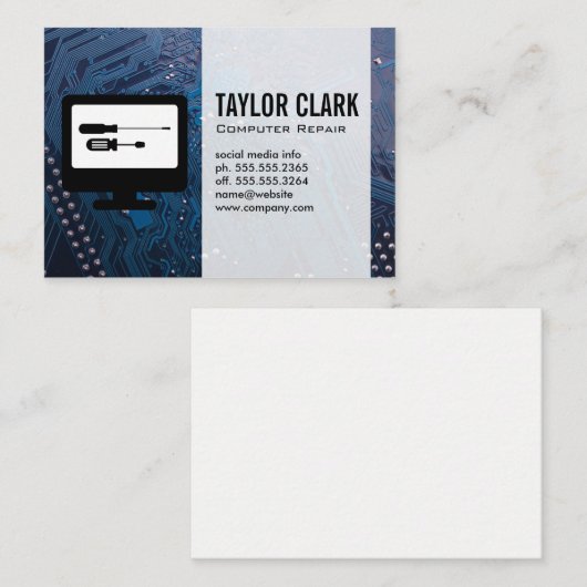 Hardware Electronics Visitenkarte (Vorne/Hinten)