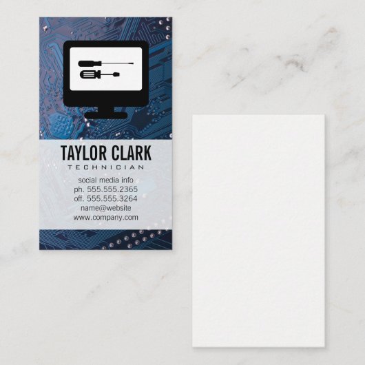 Hardware Electronics Visitenkarte (Vorne/Hinten)