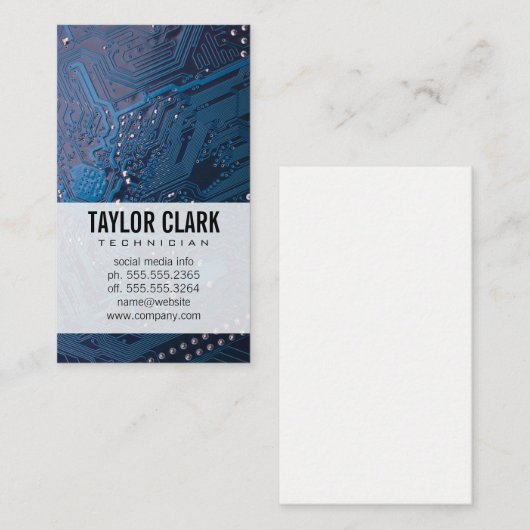 Hardware Electronics Visitenkarte (Vorne/Hinten)