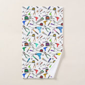 Hardware-Illustrationsmuster für Cartoon-Tools Badhandtuch Set (Handtuch)