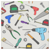 Hardware-Illustrationsmuster für Cartoon-Tools Stoff (Nahaufnahme)