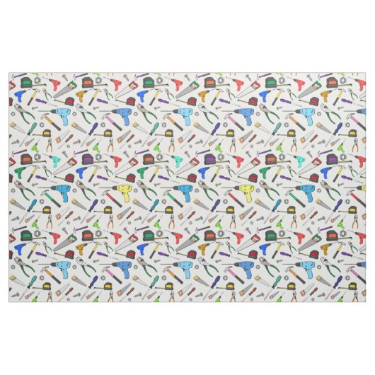 Hardware-Illustrationsmuster für Cartoon-Tools Stoff (Fat Quarter (45,7 x 55,9 cm))