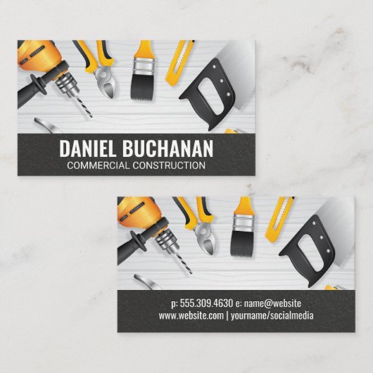 Hardware-Konstruktionstools | Holz Visitenkarte (Vorne/Hinten)