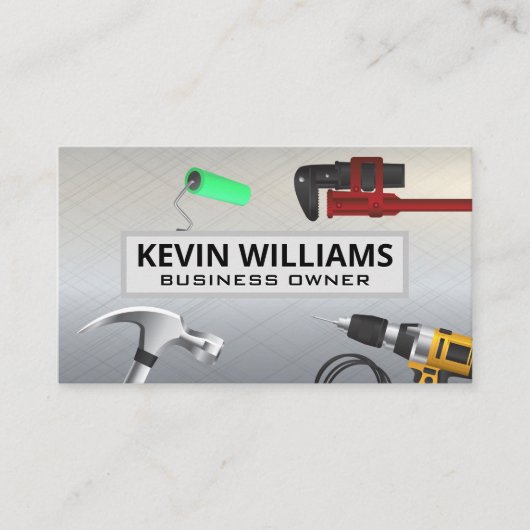 Hardware-Reparaturwerkzeuge | Metall Visitenkarte (Vorderseite)