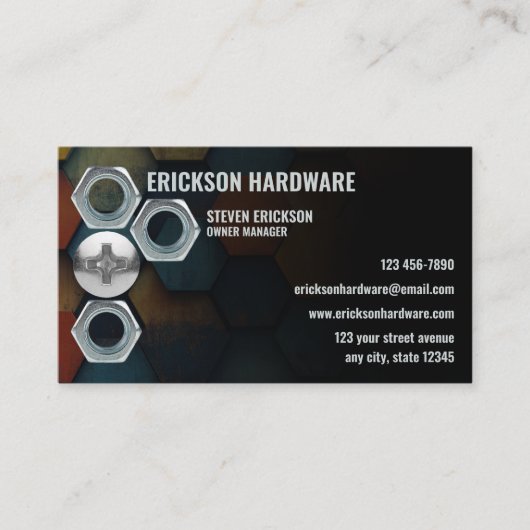 Hardware-Store Visitenkarte (Vorderseite)