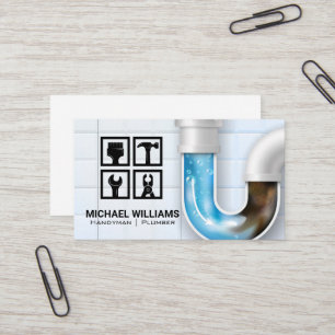 Hardware-Symbole   Handyman Plumber Visitenkarte
