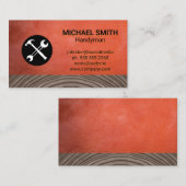 Hardware-Tools | Bau | Holzleder Visitenkarte (Vorne/Hinten)