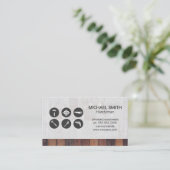 Hardware-Tools | Bau | Marmor und Holz Visitenkarte (Stehend Vorderseite)