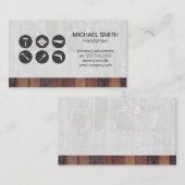 Hardware-Tools | Bau | Marmor und Holz Visitenkarte (Vorne/Hinten)