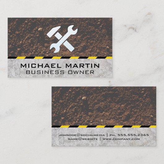 Hardware-Tools | Baudienstkarte Visitenkarte (Vorne/Hinten)