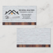 Hardware-Tools für Carrier | Holzziegelmauer Visitenkarte (Vorne/Hinten)