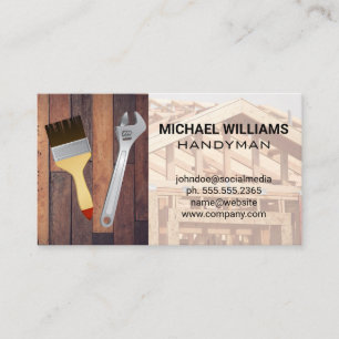 Hardware-Tools Handyman Baustelle Visitenkarte