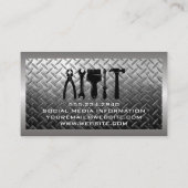 Hardware-Tools | Hintergrund aus Stahlplatten Visitenkarte (Rückseite)