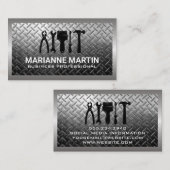 Hardware-Tools | Hintergrund aus Stahlplatten Visitenkarte (Vorne/Hinten)