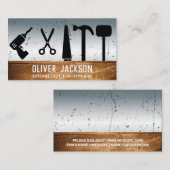 Hardware-Tools | Holz Grunge Metal Visitenkarte (Vorne/Hinten)