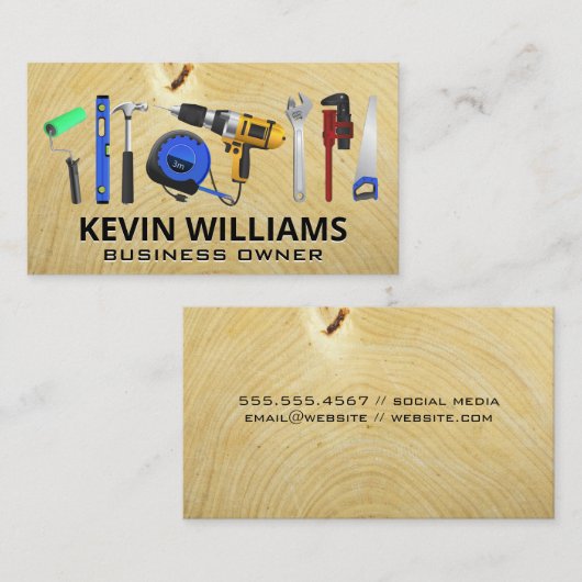 Hardware-Tools | Holzkörner Visitenkarte (Vorne/Hinten)