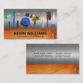 Hardware-Tools | Metall und Holz | Bau Visitenkarte (Vorne/Hinten)