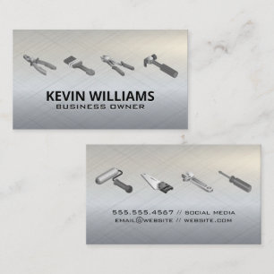 Hardware-Tools Metallische Textur Visitenkarte