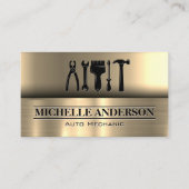 Hardware-Tools | Metallisches Gold Visitenkarte (Vorderseite)