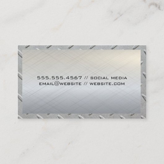 Hardware-Tools | Metallstahl Visitenkarte (Rückseite)