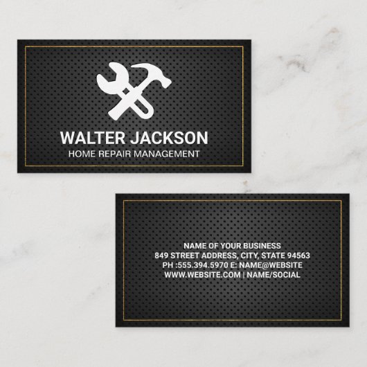 Hardware-Tools | Perforated Mesh Visitenkarte (Vorne/Hinten)