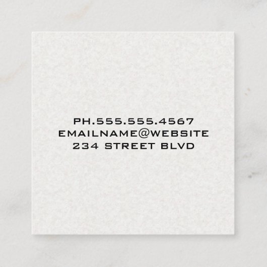 Hardware-Tools Quadratische Visitenkarte (Rückseite)