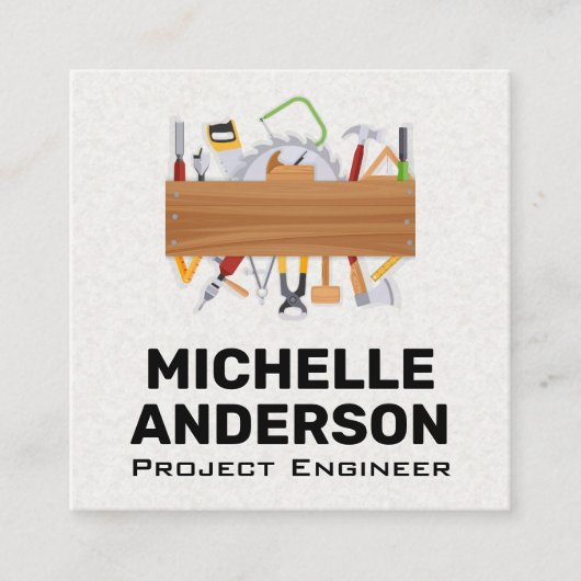 Hardware-Tools Quadratische Visitenkarte (Vorderseite)