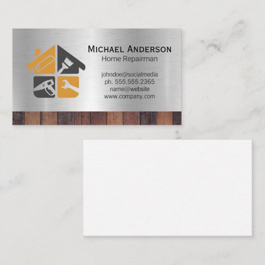 Hardware-Tools | Renovierungsarbeiten im Bauwesen Visitenkarte (Vorne/Hinten)