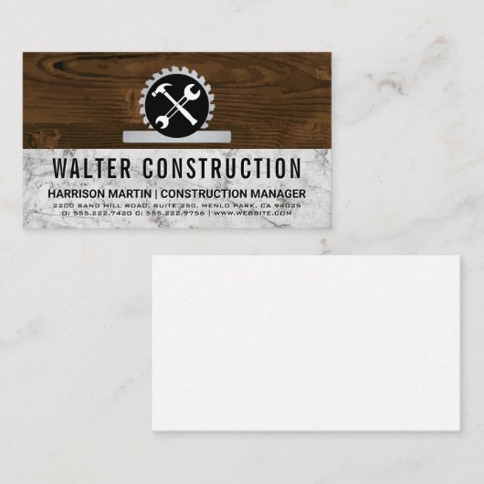 Hardware-Tools | Säge | Gebäude Visitenkarte (Vorne/Hinten)