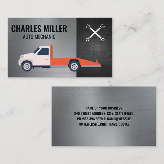 Hardware-Tools | Schleppfahrzeug Visitenkarte (Vorne/Hinten)