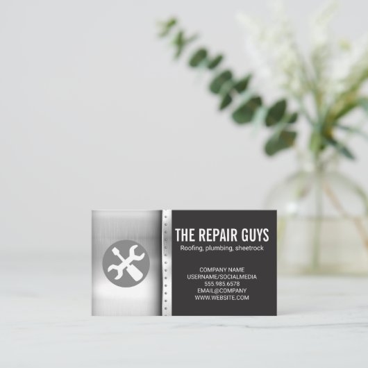 Hardware-Tools | Schraubenzieher Visitenkarte (Stehend Vorderseite)