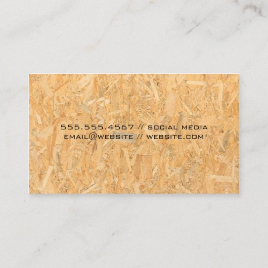 Hardware-Tools | Stahl | Pressholz Visitenkarte (Rückseite)