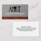 Hardware-Tools | Stahl und Holz Visitenkarte (Vorne/Hinten)