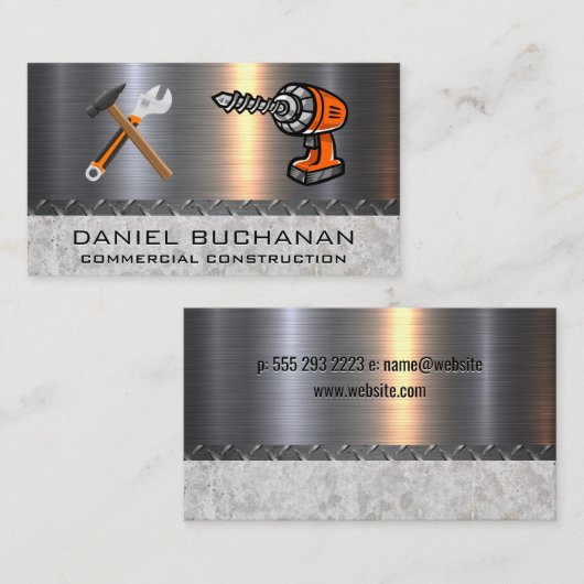 Hardware-Tools | Stahlbeton Visitenkarte (Vorne/Hinten)