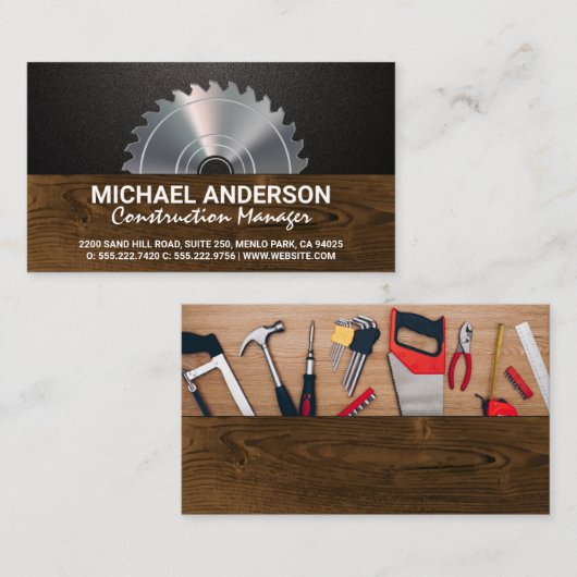 Hardware-Tools | Tabellenansicht | Holz Visitenkarte (Vorne/Hinten)