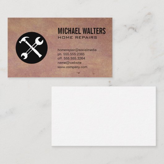 Hardware-Tools | Verwaltung von Vermögenswerten Visitenkarte (Vorne/Hinten)