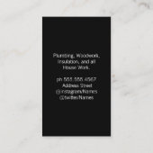 Hardware-Tools Visitenkarte (Rückseite)