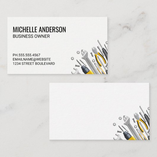 Hardware-Tools Visitenkarte (Vorne/Hinten)
