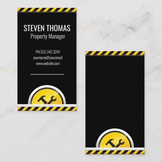 Hardware-Tools | Vorsichtslinie Visitenkarte (Vorne/Hinten)