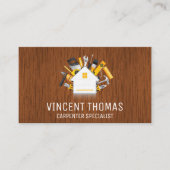 Hardware-Tools | Zuhause Wood Grain Visitenkarte (Vorderseite)