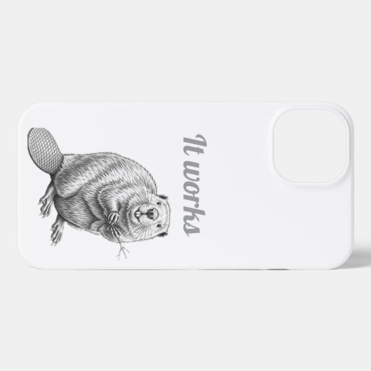 Hardworking Beaver Sketch Phone Case iPhone Hülle (Rückseite (Horizontal))