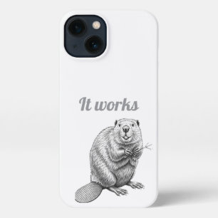 Hardworking Beaver Sketch Phone Case iPhone 13 Hülle